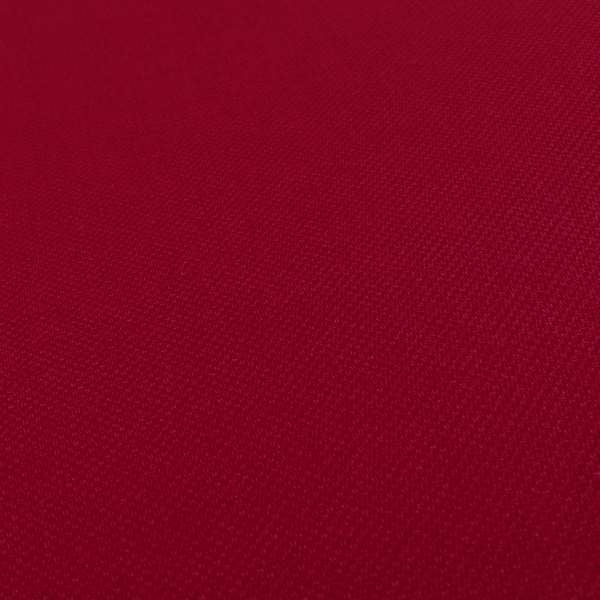 Romeo Modern Furnishing Soft Textured Plain Jacquard Basket Weave Fabric In Red Colour - Roman Blinds