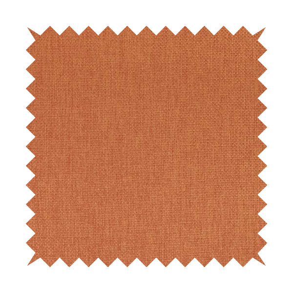 Romeo Modern Furnishing Soft Textured Plain Jacquard Basket Weave Fabric In Orange Colour