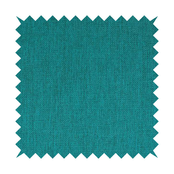 Romeo Modern Furnishing Soft Textured Plain Jacquard Basket Weave Fabric In Aqua Teal Colour - Roman Blinds