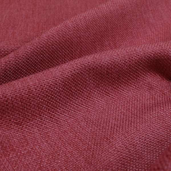 Romeo Modern Furnishing Soft Textured Plain Jacquard Basket Weave Fabric In Pink Colour