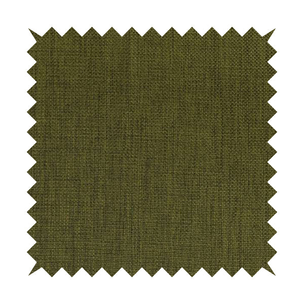 Romeo Modern Furnishing Soft Textured Plain Jacquard Basket Weave Fabric In Kaki Green Colour - Made To Measure Curtains