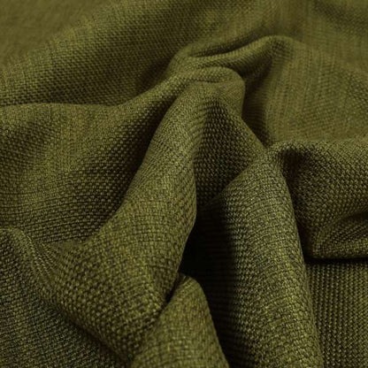Romeo Modern Furnishing Soft Textured Plain Jacquard Basket Weave Fabric In Kaki Green Colour - Roman Blinds