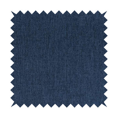 Romeo Modern Furnishing Soft Textured Plain Jacquard Basket Weave Fabric In Blue Colour - Roman Blinds