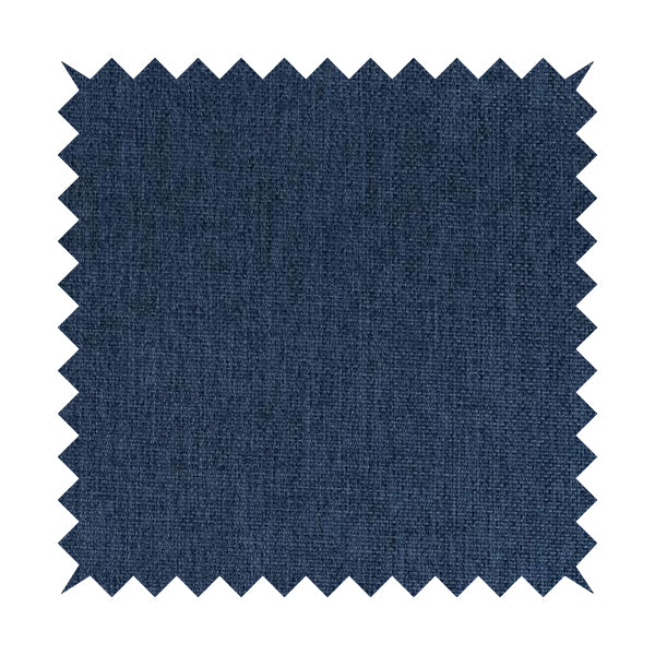Romeo Modern Furnishing Soft Textured Plain Jacquard Basket Weave Fabric In Blue Colour