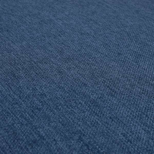 Romeo Modern Furnishing Soft Textured Plain Jacquard Basket Weave Fabric In Blue Colour - Roman Blinds