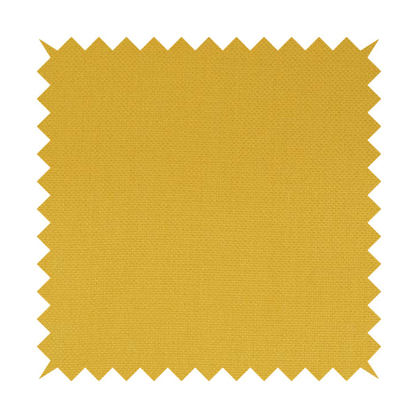 Romeo Modern Furnishing Soft Textured Plain Jacquard Basket Weave Fabric In Yellow Mango Colour - Roman Blinds