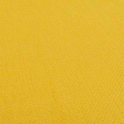 Romeo Modern Furnishing Soft Textured Plain Jacquard Basket Weave Fabric In Yellow Mango Colour - Made To Measure Curtains