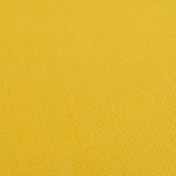 Romeo Modern Furnishing Soft Textured Plain Jacquard Basket Weave Fabric In Yellow Mango Colour