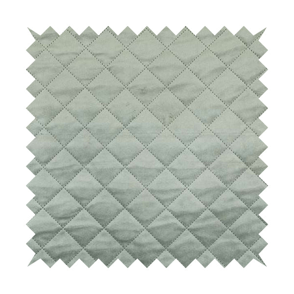 Rothko Quilted Velvet Plain Upholstery Fabric In Light Blue Colour