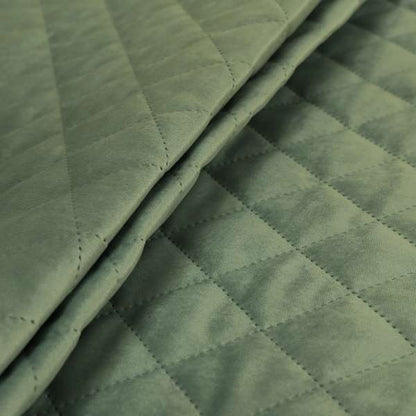 Rothko Quilted Velvet Plain Upholstery Fabric In Silver Colour