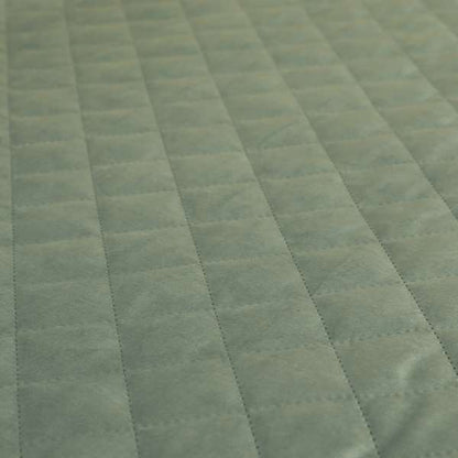 Rothko Quilted Velvet Plain Upholstery Fabric In Silver Colour - Roman Blinds