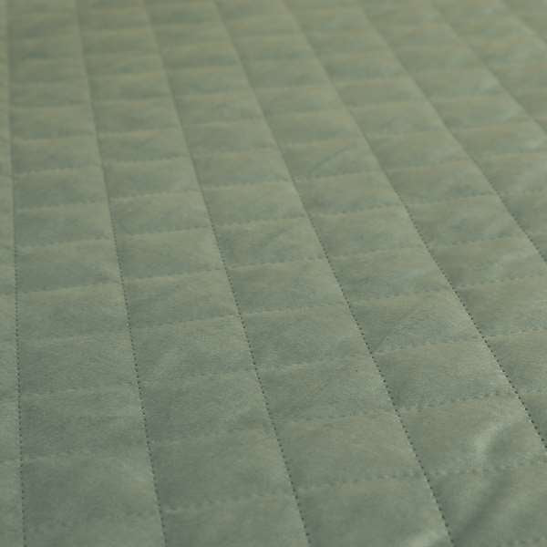 Rothko Quilted Velvet Plain Upholstery Fabric In Silver Colour