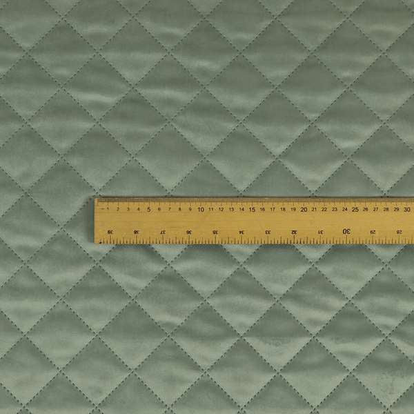 Rothko Quilted Velvet Plain Upholstery Fabric In Silver Colour - Roman Blinds