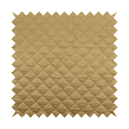 Rothko Quilted Velvet Plain Upholstery Fabric In Beige Colour