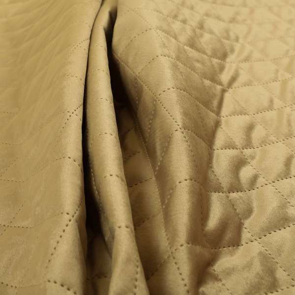 Rothko Quilted Velvet Plain Upholstery Fabric In Beige Colour - Handmade Cushions