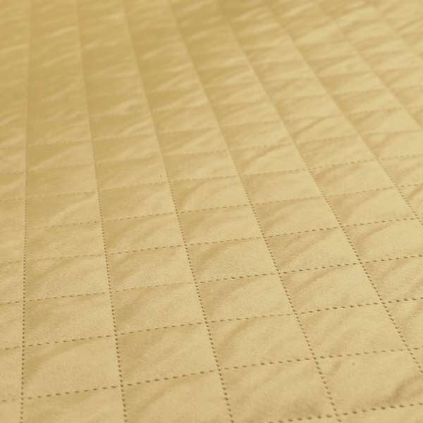 Rothko Quilted Velvet Plain Upholstery Fabric In Beige Colour - Roman Blinds