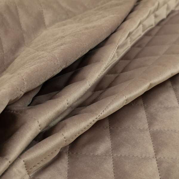 Rothko Quilted Velvet Plain Upholstery Fabric In Pink Colour - Roman Blinds