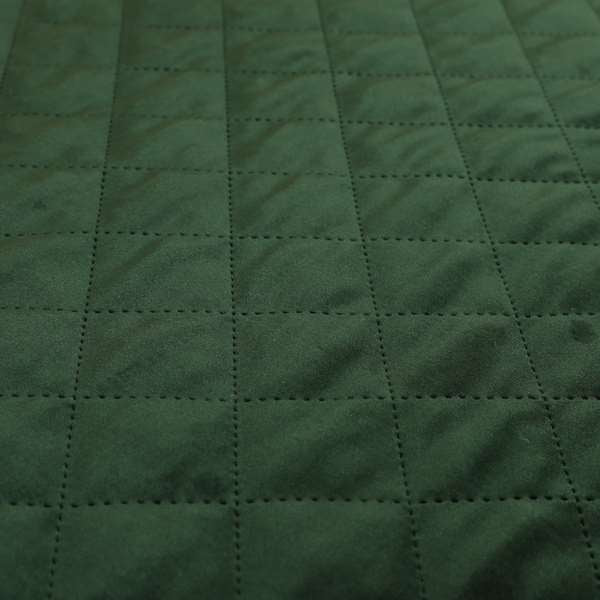 Rothko Quilted Velvet Plain Upholstery Fabric In Army Green Colour - Roman Blinds