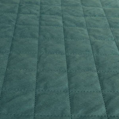 Rothko Quilted Velvet Plain Upholstery Fabric In Ocean Blue Colour - Handmade Cushions