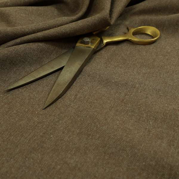 Brown Colour Plain Wool Furnishing Fabric SJ160518-76