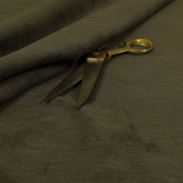 Soft Smooth Hay Brown Colour Chenille Upholstery Fabric SS070715-90