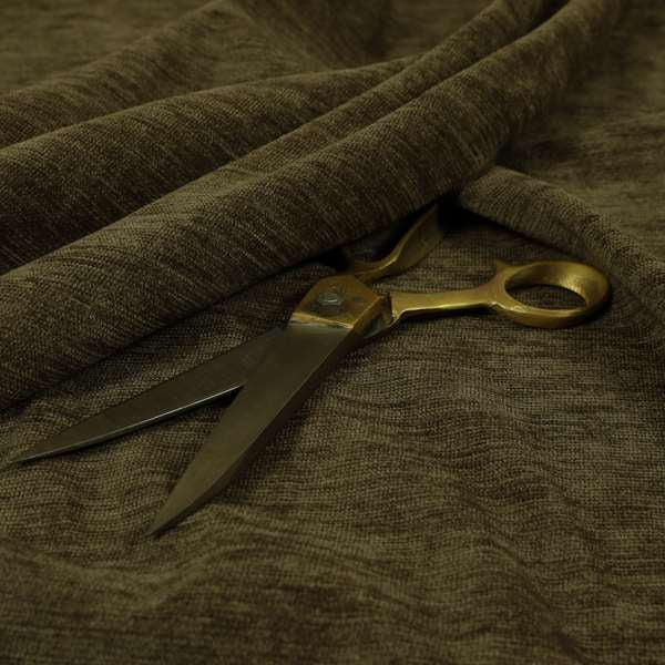 Soft Brown Hay Colour Chenille Upholstery Fabric SS101015-35