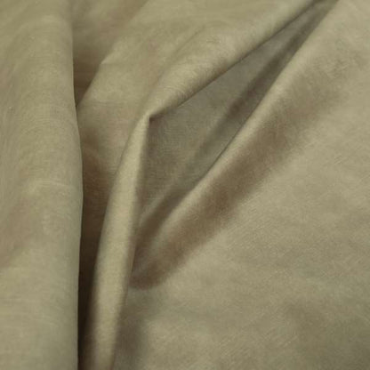 Saluzzo Beige Colour Velvet Smooth Ribbed Velveteen Textured Upholstery Fabric