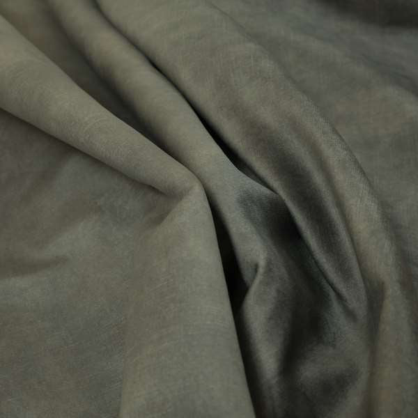 Saluzzo Silver Grey Colour Velvet Smooth Ribbed Velveteen Textured Upholstery Fabric - Roman Blinds