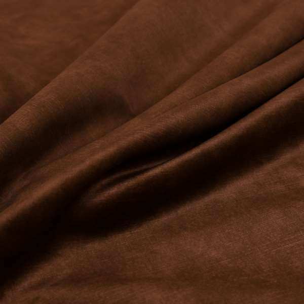 Saluzzo Copper Brown Colour Velvet Smooth Ribbed Velveteen Textured Upholstery Fabric - Roman Blinds