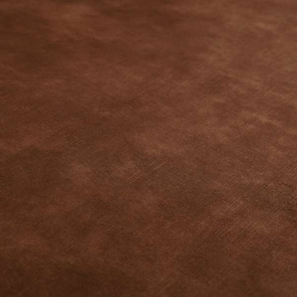 Saluzzo Copper Brown Colour Velvet Smooth Ribbed Velveteen Textured Upholstery Fabric - Roman Blinds