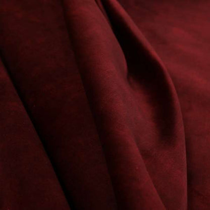 Saluzzo Burgundy Red Colour Velvet Smooth Ribbed Velveteen Textured Upholstery Fabric - Roman Blinds