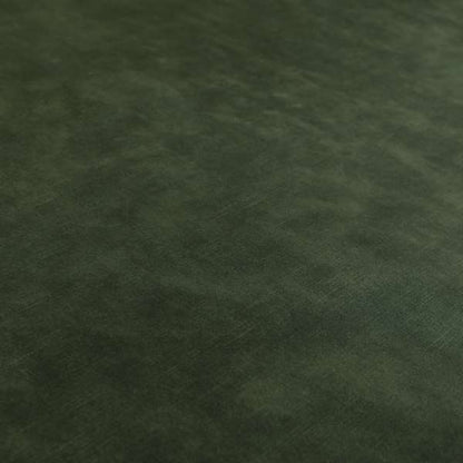 Saluzzo Green Colour Velvet Smooth Ribbed Velveteen Textured Upholstery Fabric - Roman Blinds