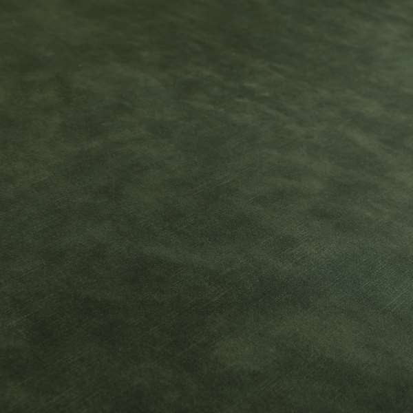 Saluzzo Green Colour Velvet Smooth Ribbed Velveteen Textured Upholstery Fabric - Made To Measure Curtains