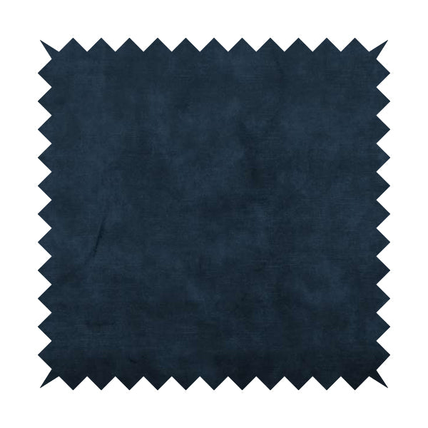 Saluzzo Navy Blue Colour Velvet Smooth Ribbed Velveteen Textured Upholstery Fabric - Made To Measure Curtains