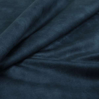 Saluzzo Navy Blue Colour Velvet Smooth Ribbed Velveteen Textured Upholstery Fabric - Roman Blinds