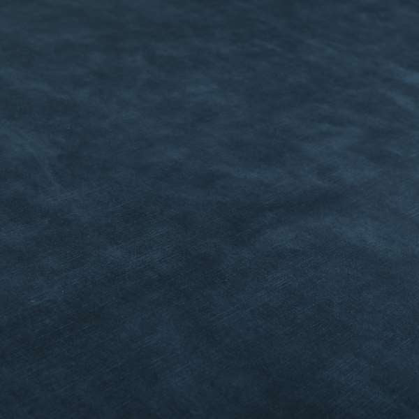 Saluzzo Navy Blue Colour Velvet Smooth Ribbed Velveteen Textured Upholstery Fabric - Roman Blinds