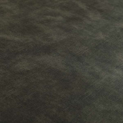 Saluzzo Dark Grey Black Colour Velvet Smooth Ribbed Velveteen Textured Upholstery Fabric - Roman Blinds