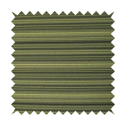 Samantha Black Striped Design Printed Soft Chenille Furnishing Fabric Green Colour - Roman Blinds