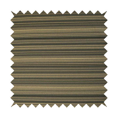 Samantha Black Striped Design Printed Soft Chenille Furnishing Fabric Brown Colour - Roman Blinds