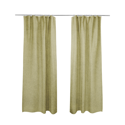 Samaya Cotton Velvet Soft Pastel Coloured Fabric In Apple Green - Made To Measure Curtains