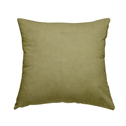 Samaya Cotton Velvet Soft Pastel Coloured Fabric In Apple Green - Handmade Cushions