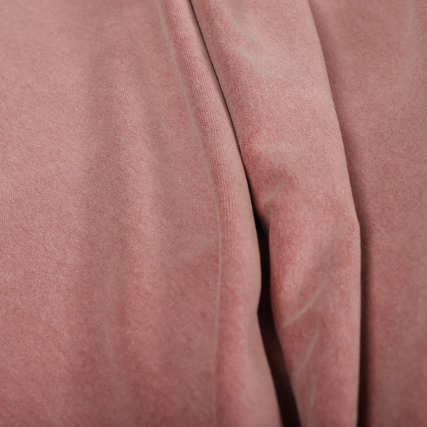 Samaya Cotton Velvet Soft Pastel Coloured Fabric In Pink