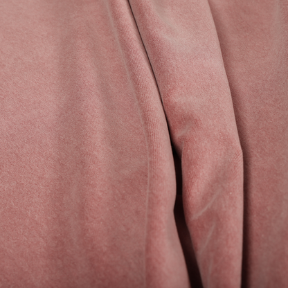 Samaya Cotton Velvet Soft Pastel Coloured Fabric In Pink