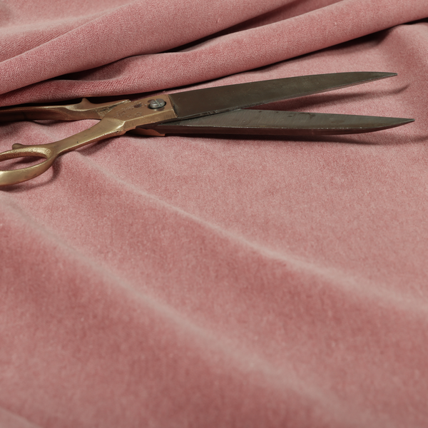 Samaya Cotton Velvet Soft Pastel Coloured Fabric In Pink - Made To Measure Curtains