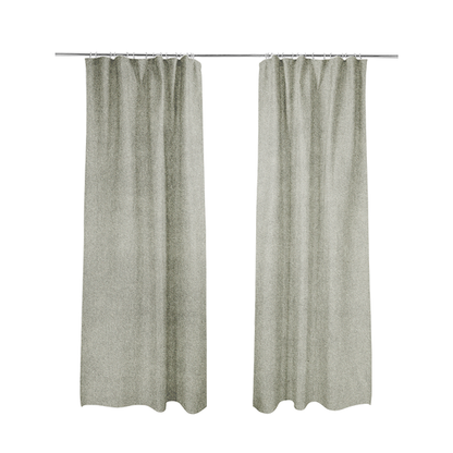 Samaya Cotton Velvet Soft Pastel Coloured Fabric In Grey - Made To Measure Curtains