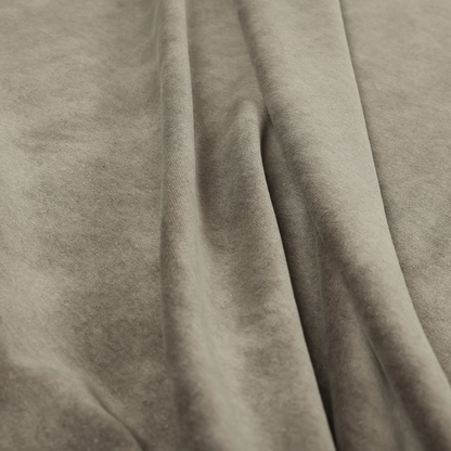 Samaya Cotton Velvet Soft Pastel Coloured Fabric In Brown - Made To Measure Curtains