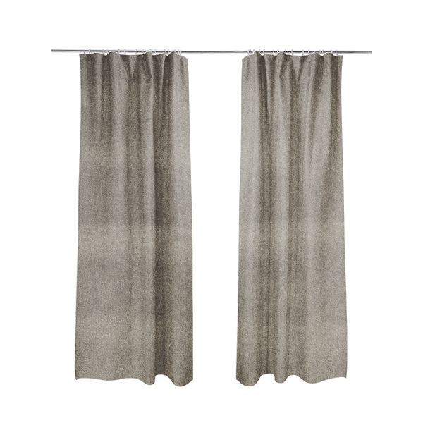 Samaya Cotton Velvet Soft Pastel Coloured Fabric In Brown - Made To Measure Curtains