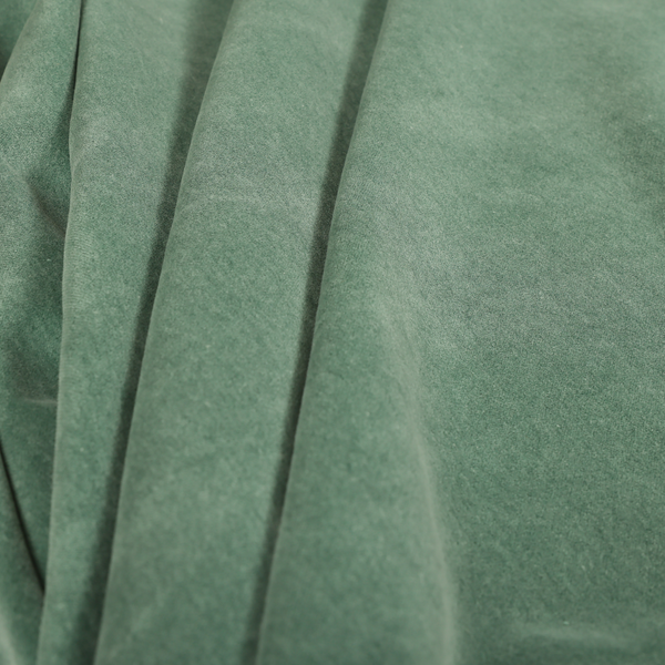 Samaya Cotton Velvet Soft Pastel Coloured Fabric In Green - Roman Blinds