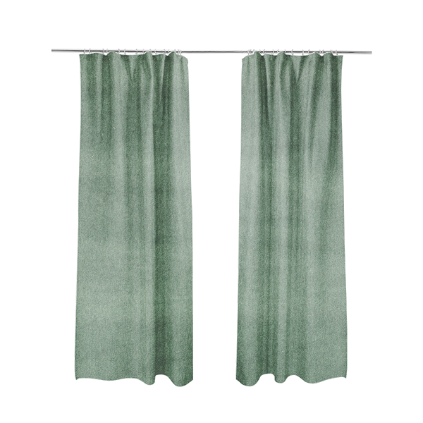 Samaya Cotton Velvet Soft Pastel Coloured Fabric In Green - Made To Measure Curtains