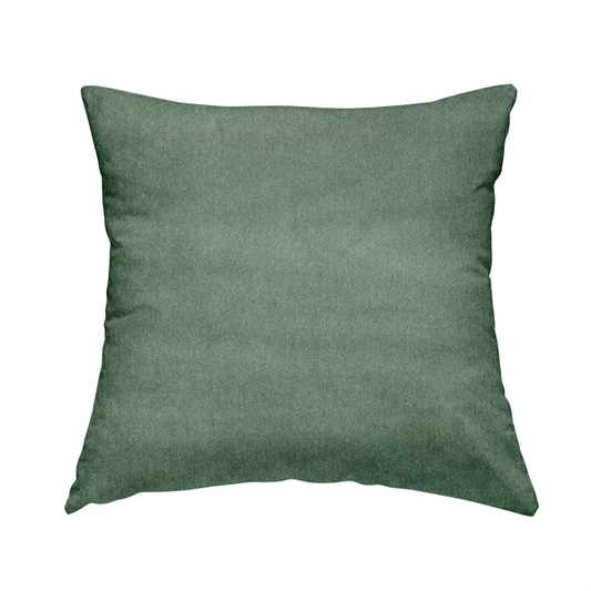 Samaya Cotton Velvet Soft Pastel Coloured Fabric In Green - Handmade Cushions